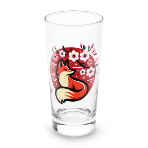 和×桜×狐⑤(背景なしVer.) Long Sized Water Glass