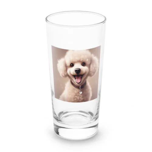 素敵な笑顔のプードル Long Sized Water Glass