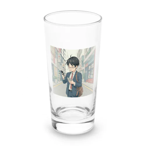 ダブルスマホ＠サラリーマン Long Sized Water Glass