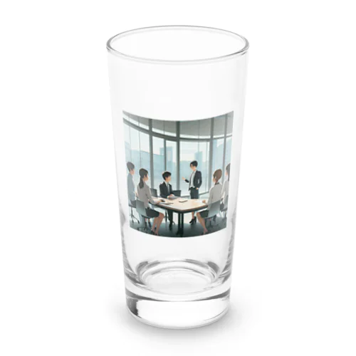 会議中＠サラリーマン Long Sized Water Glass