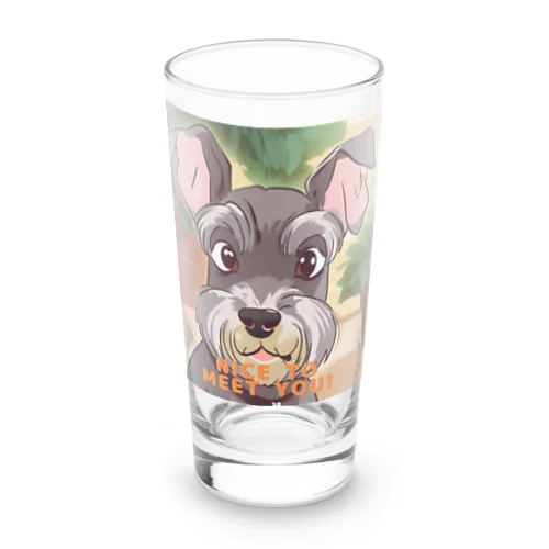 Nice To Meet You！ミニチュアシュナウザー💕 Long Sized Water Glass