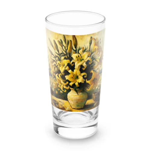 ゴッホ風「ユリ」 Lily Van Gogh style01 Long Sized Water Glass