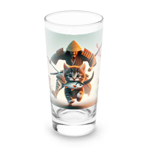 猫と侍 Long Sized Water Glass