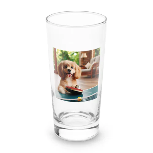 可愛い卓球犬 Long Sized Water Glass