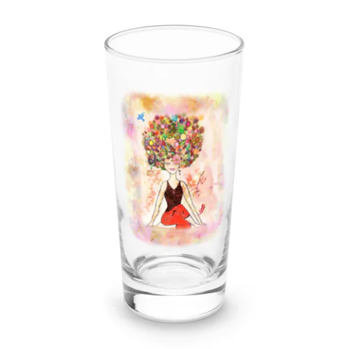 居酒屋帰りのヨガ姉さん Long Sized Water Glass