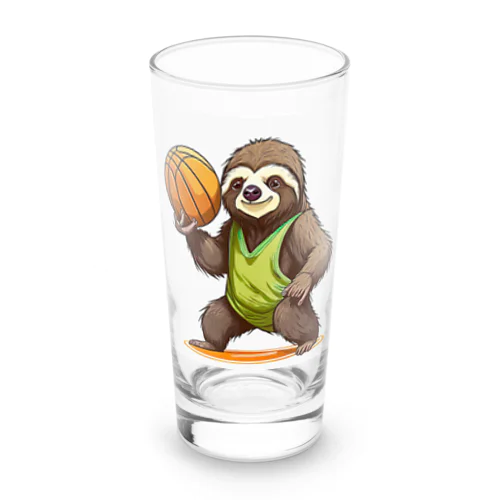 バスケをするナマケロくん Long Sized Water Glass