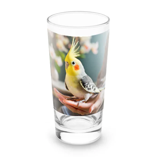 手乗りインコちゃん Long Sized Water Glass