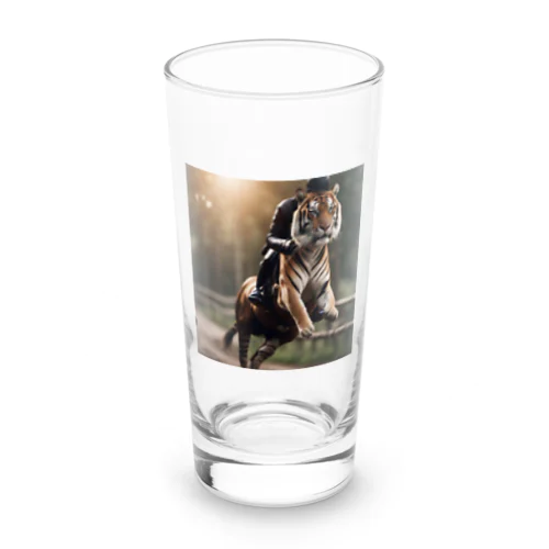 馬になっているトラ Long Sized Water Glass