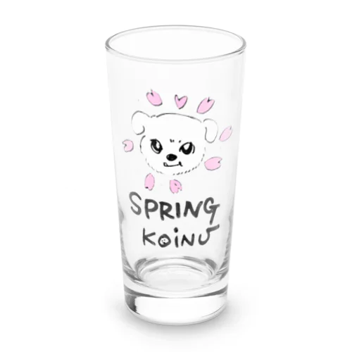 祝杯を挙げるこいぬのグラス Long Sized Water Glass