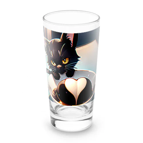 バレンタインに黒猫のチョコレートボムはいかが？ Long Sized Water Glass