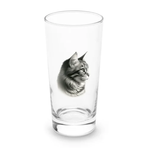 あっちに何かいるニャ・・・ Long Sized Water Glass