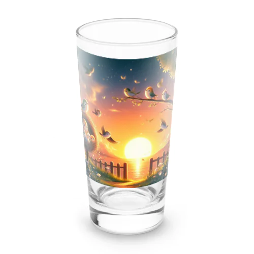 夕焼け小焼けの森の小鳥 Long Sized Water Glass