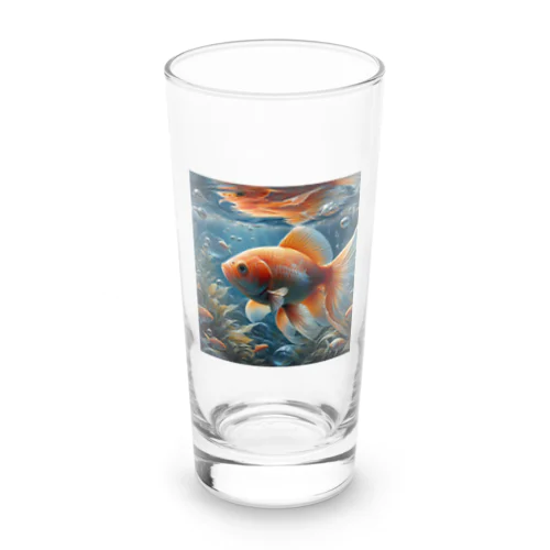 金運招福金魚様 Long Sized Water Glass