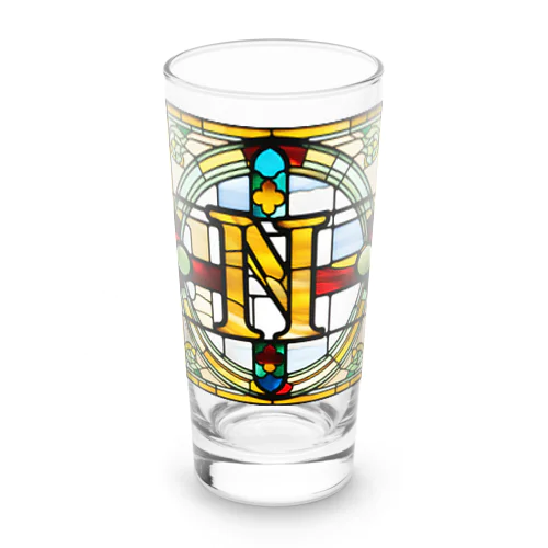 stained glass N Long Sized Water Glass