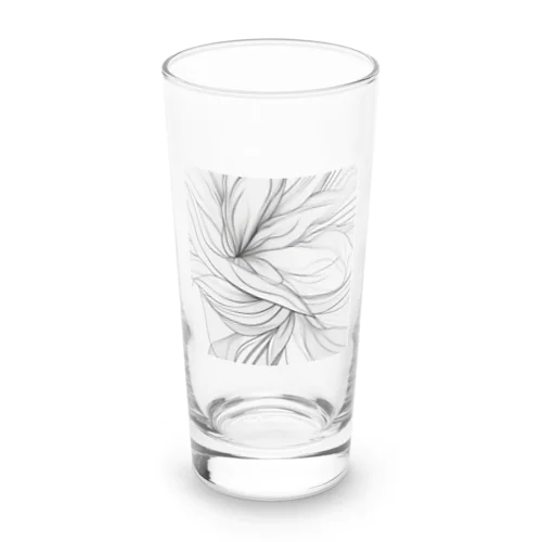 神秘的で幾何学的な花 Long Sized Water Glass