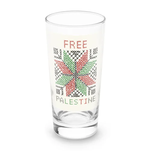 FREE Palestine 正方形 Long Sized Water Glass