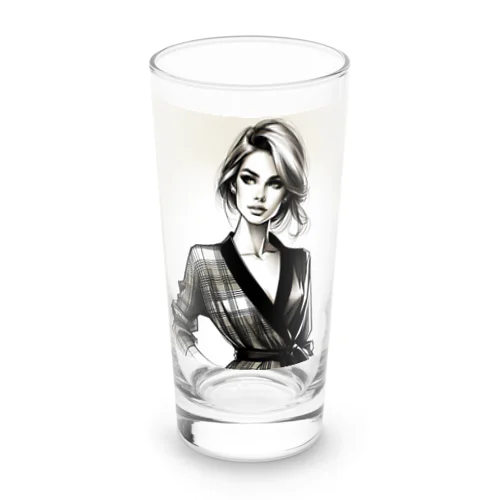 白黒モデル（女性） Long Sized Water Glass