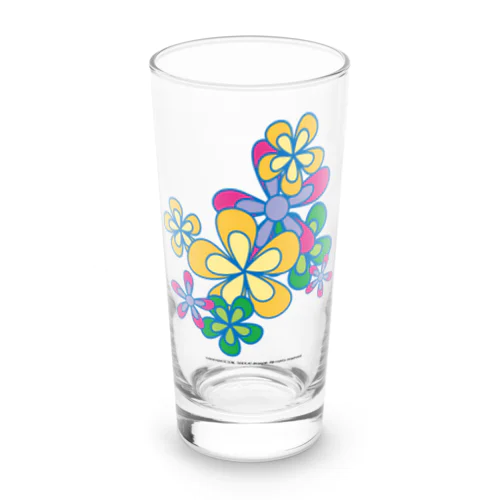 カラフルフラワーアート Long Sized Water Glass