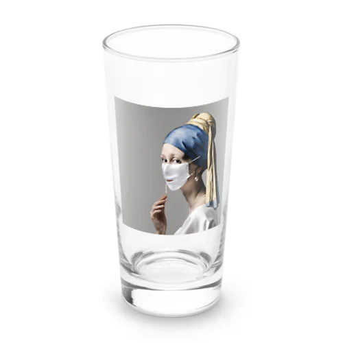 マスクをした真珠の耳飾りの少女 Long Sized Water Glass