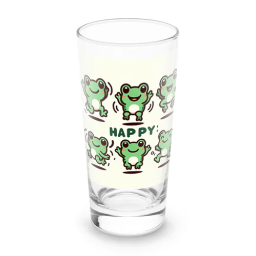 HAPPYカエル踊り Long Sized Water Glass