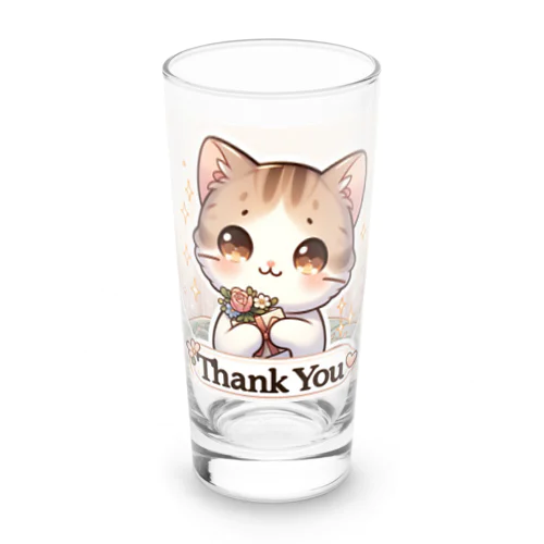 Thank cat Long Sized Water Glass