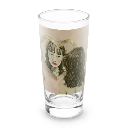ハートミラーと女の子 Long Sized Water Glass