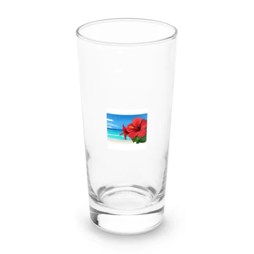 ハイビスカス　リゾート　🌺　🏝️ Long Sized Water Glass