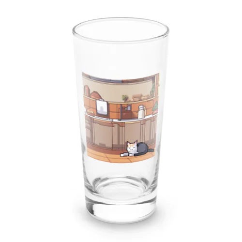 カウンターの上で眠っている猫 Long Sized Water Glass