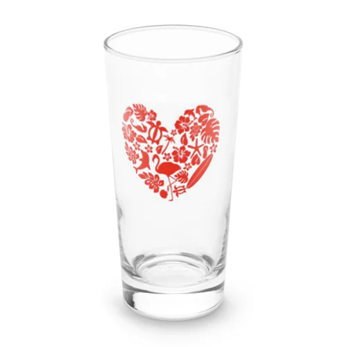 Hawaiian Heart Long Sized Water Glass