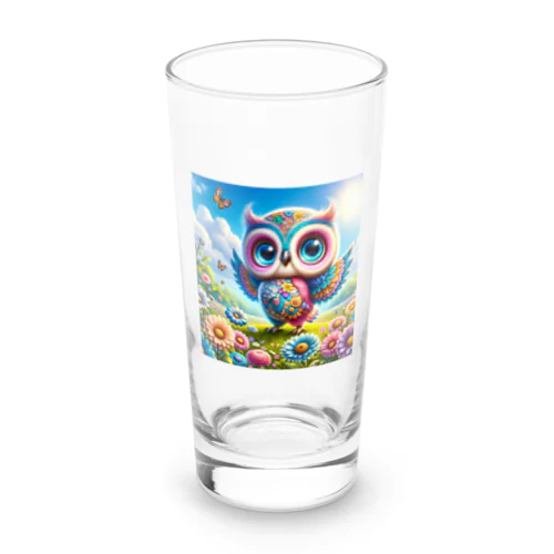 花柄みみずく Long Sized Water Glass