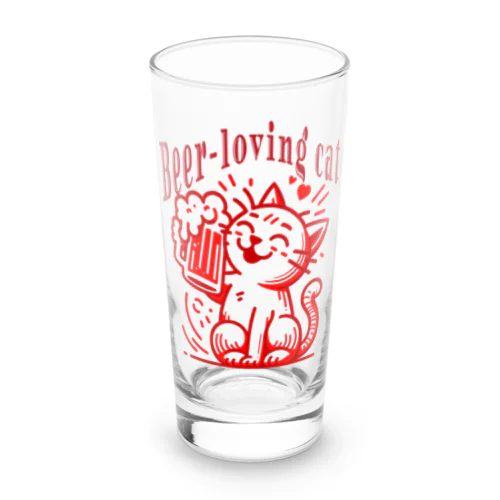 ビール大好き猫ちゃん（ビアネコ） Long Sized Water Glass