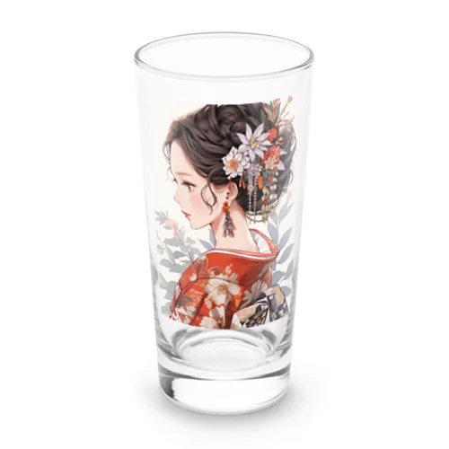 和服姿の女性　sanae 2074 Long Sized Water Glass