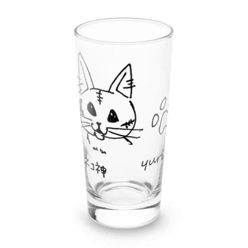 ネコ神　(チャーちゃん)　ユリ作品２ Long Sized Water Glass