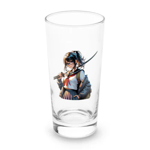 刀と眼鏡と制服 Long Sized Water Glass