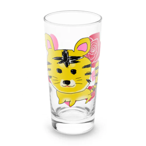 ママみん画伯のトラ Long Sized Water Glass