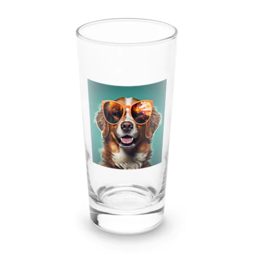 サングラスをかけた、かわいい犬 Marsa 106 Long Sized Water Glass