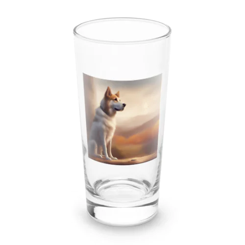 遠くを見つめる愛犬 Long Sized Water Glass