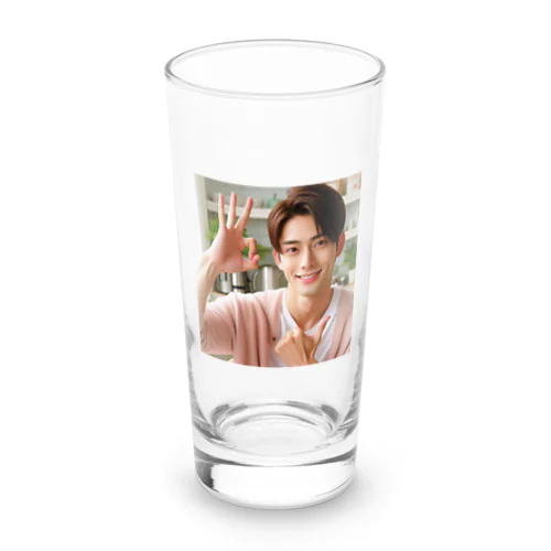 爽やかな笑顔に元気いっぱい Long Sized Water Glass