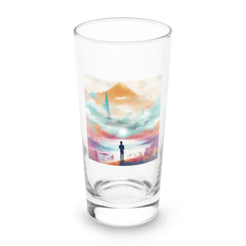 ポジティブ思考、ポジティブライフ Long Sized Water Glass