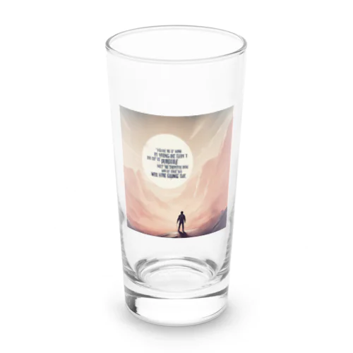 「失敗は成功のもと！Keep Trying!」 Long Sized Water Glass