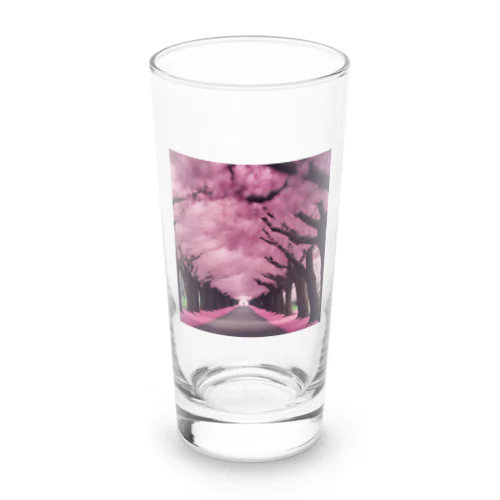 満開の桜道 Long Sized Water Glass