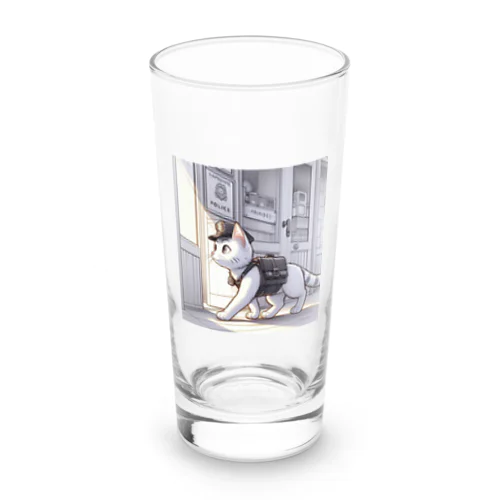 警察にゃん Long Sized Water Glass