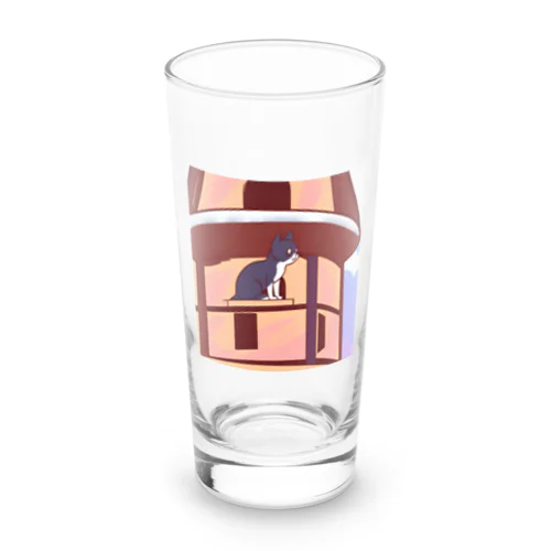 高台から見下ろす猫 Long Sized Water Glass