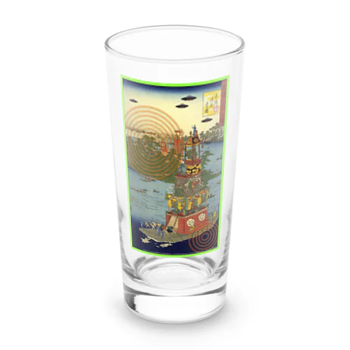  名所百景　尾張津島祭礼 Long Sized Water Glass