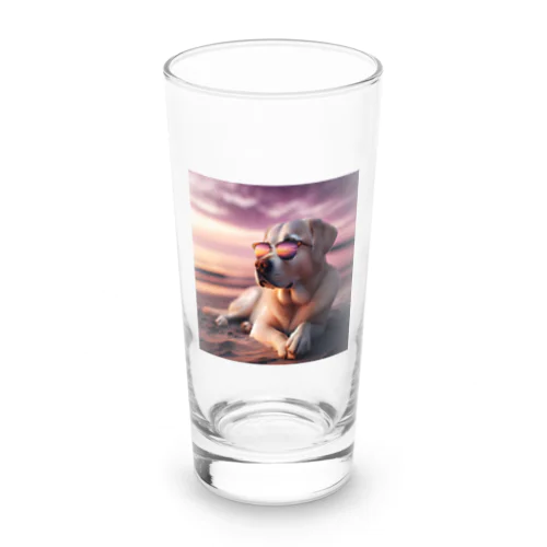 サングラスをかけた、かわいい犬 Marsa 106 Long Sized Water Glass