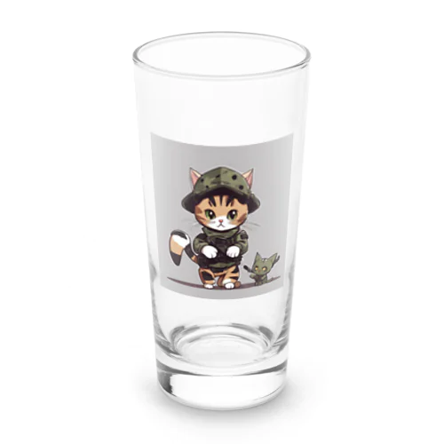 戦闘ネコ Long Sized Water Glass