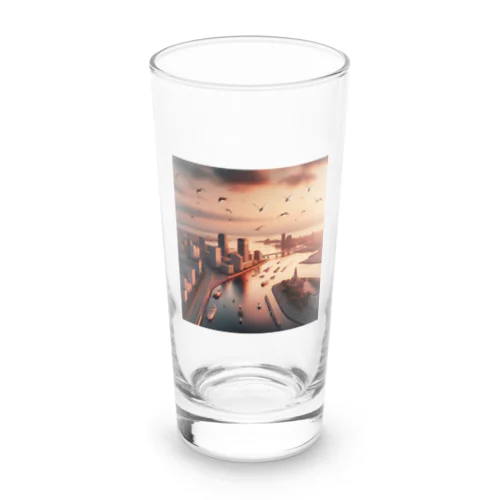 都会の夕暮れ Long Sized Water Glass