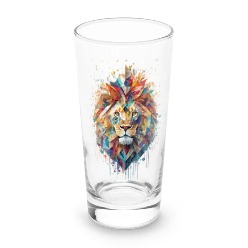 抽象的なライオンスプラッシュTシャツ Long Sized Water Glass