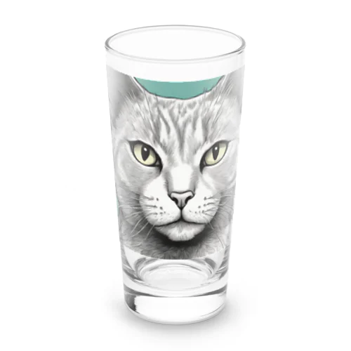 ドアップ猫 Long Sized Water Glass