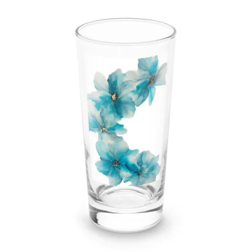 Tink ターコイズブルーflower Long Sized Water Glass